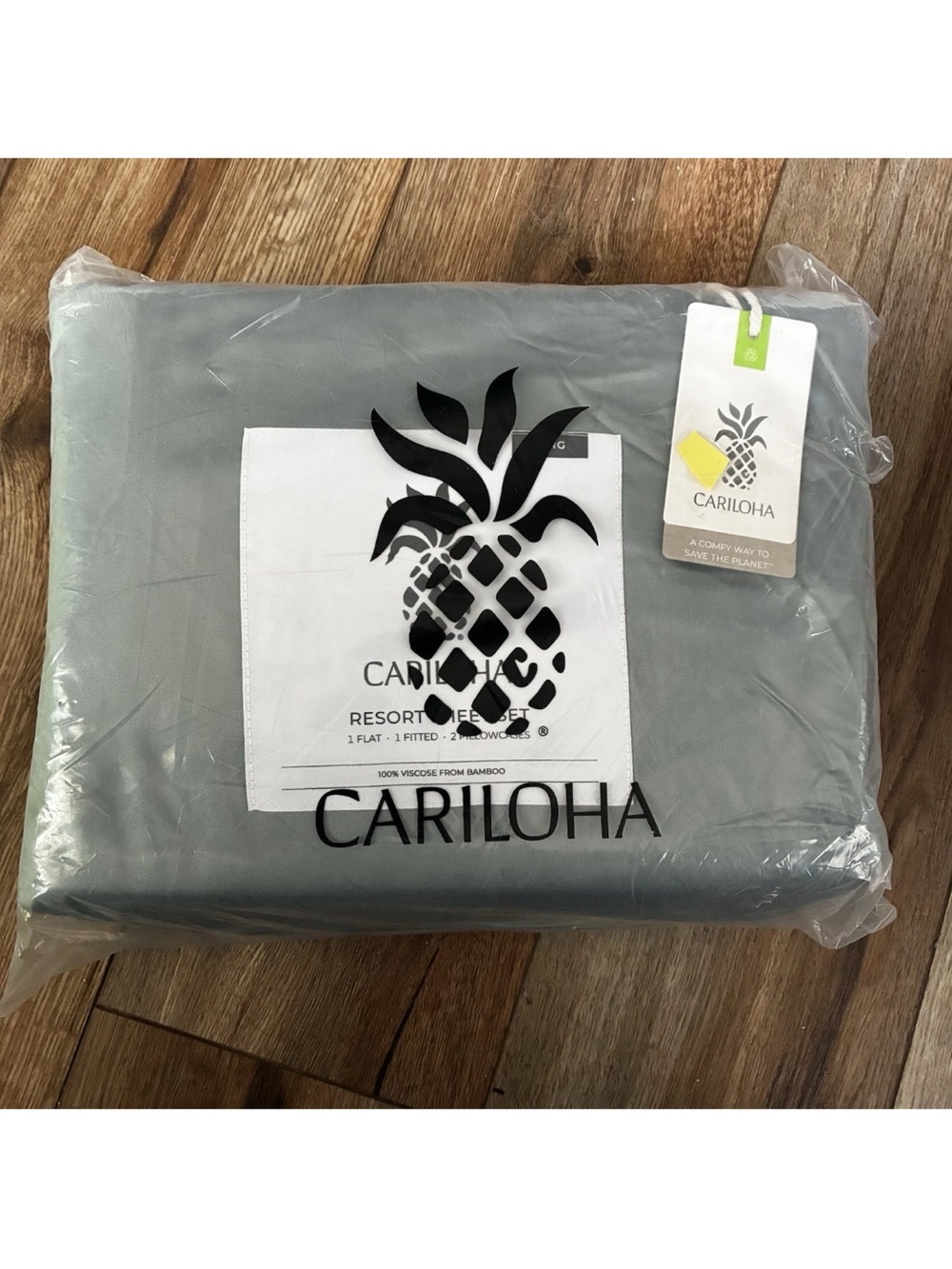 Brand New Cariloha Resort Bamboo Sheet Set King Ocean Mist 100% Viscose Bamboo